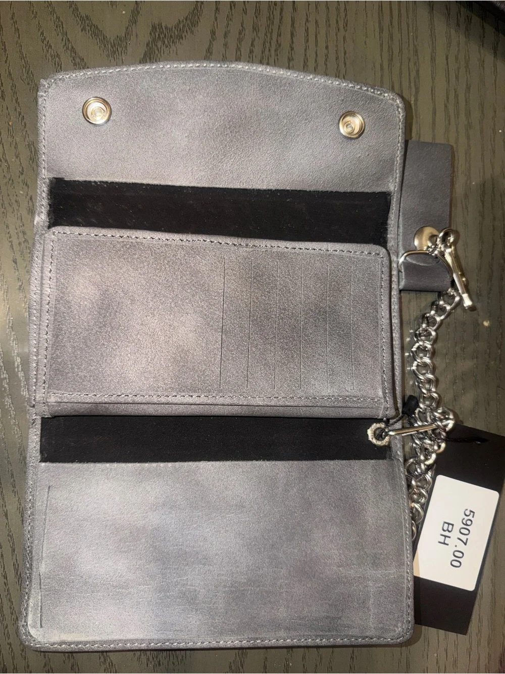 Gray Chain Strap Crossbody Clutch - Unbranded